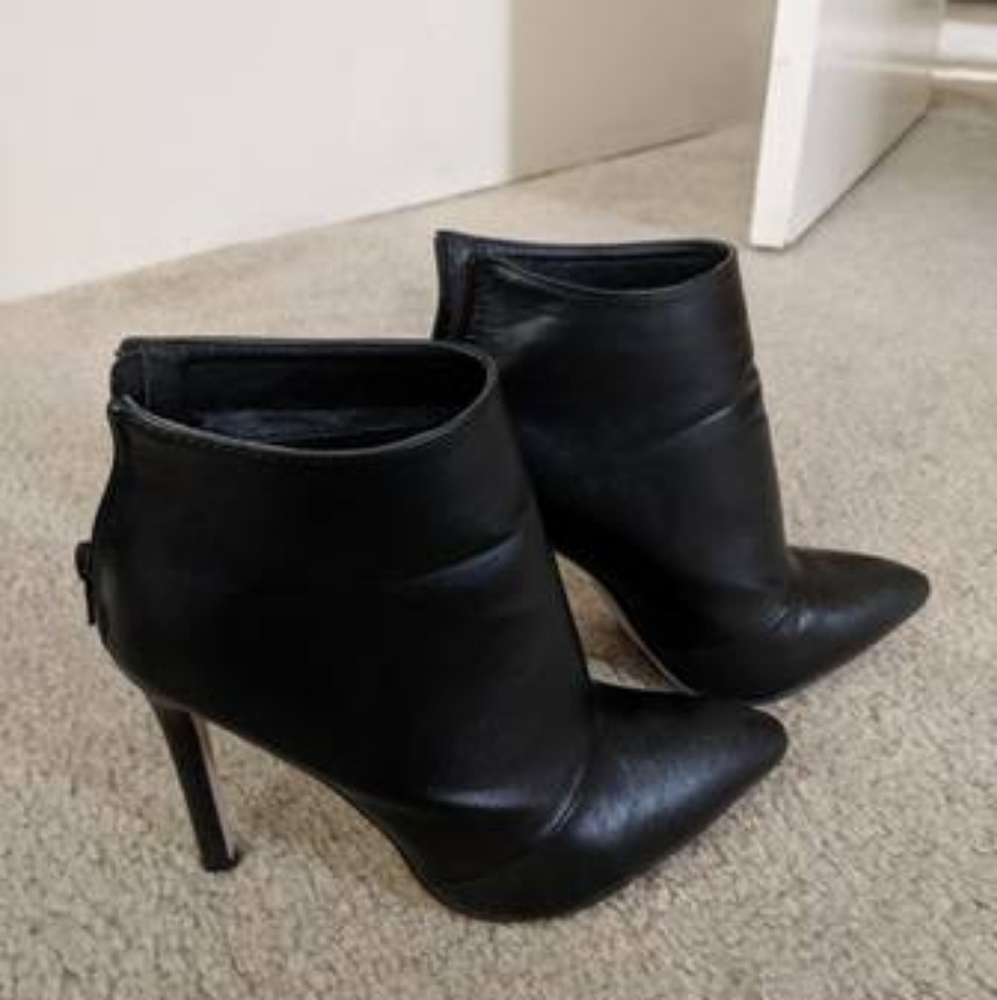 MMJuly Women's Pointed Toe Zip Up Stiletto Heel